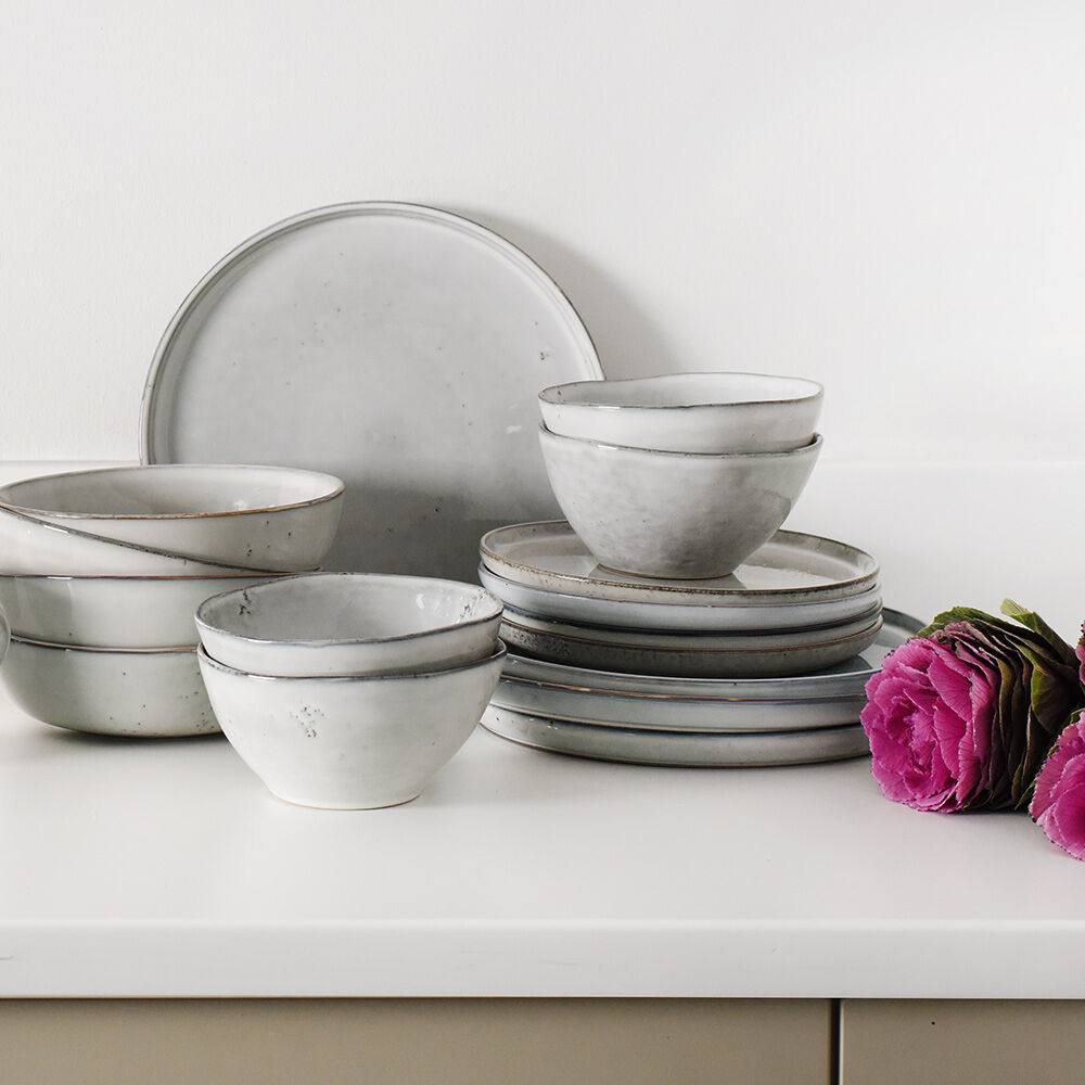 Oslo Rim Stoneware Dinner Set Piece Settings Procook Oslo