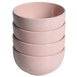 Stockholm Pink Stoneware Cereal Bowl - Set of 4 - 15.5cm