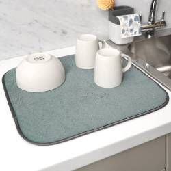 Secondary image for image of Grey Microfibre Drying Mat 42 x 43cm