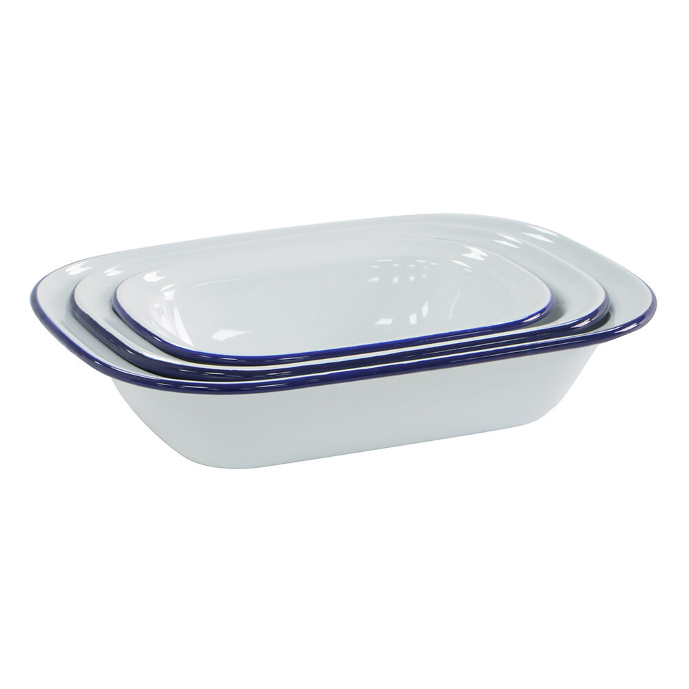 Enamel Bakeware Pie Dish Set 3 Piece | ProCook