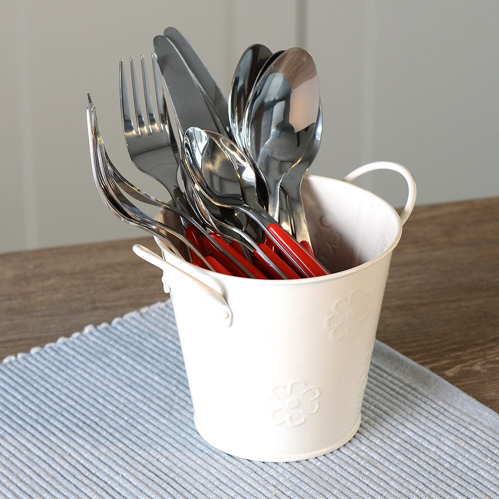 Picasso Red Cutlery Set With Caddy