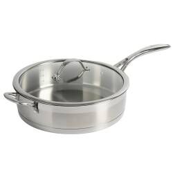 Professional Stainless Steel Saute Pan & Lid - Uncoated 28cm / 4.2L
