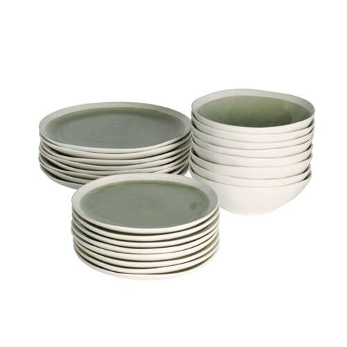 Sonoma Green Stoneware Dinner Set