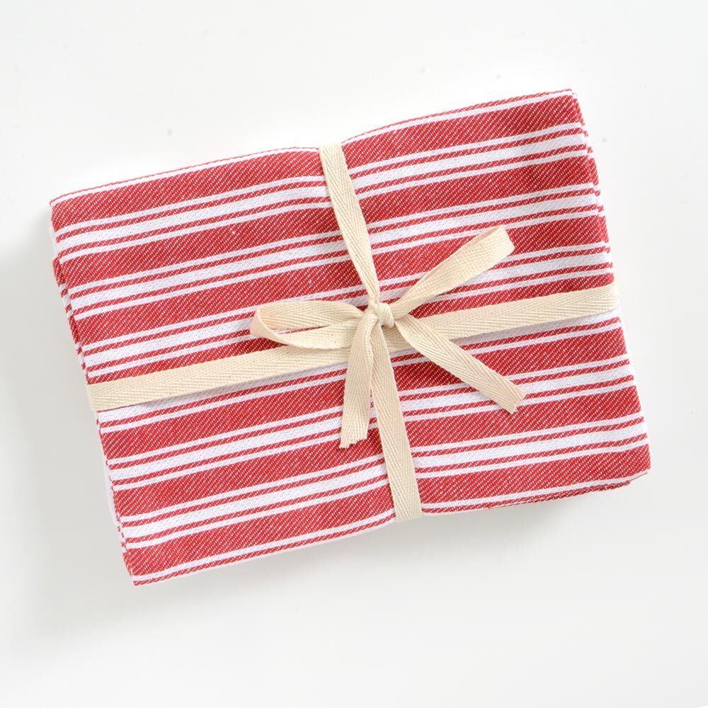 Tea Towel 3 Piece Set Red and White | Aprons, Oven Gloves ...