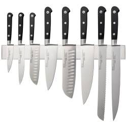 Professional X50 Chef Knife Set - 8 Piece and Magnetic Stainless Steel Knife Rack