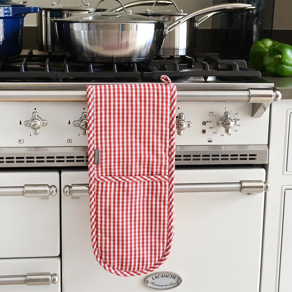 ProCook Double Oven Glove Red and White