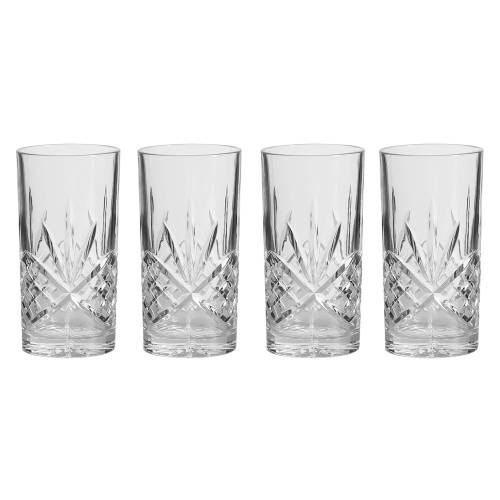 Biarritz Clear Patterned Highball Glasses