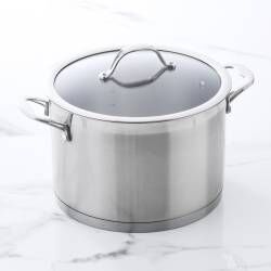 Professional Stainless Steel Stockpot & Lid - 24cm / 7.2L