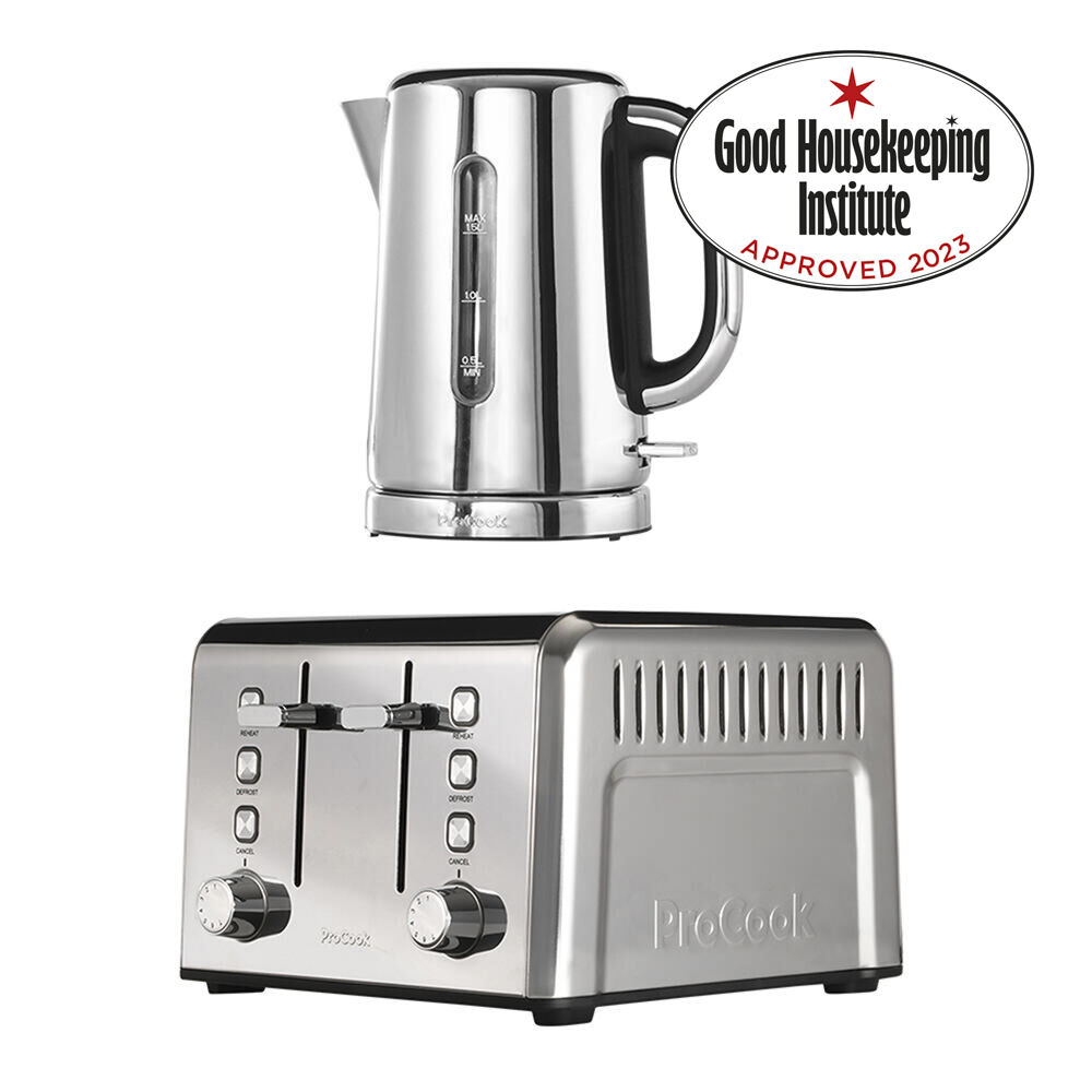 Stainless Steel Kettle and Toaster Set 4 | ProCook