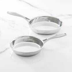 Elite Tri-ply Frying Pan Set - Uncoated 22 and 26cm