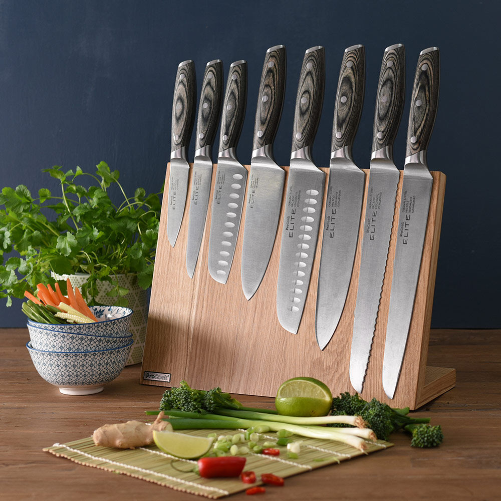 Elite Ice X50 Knife Set 8 Piece and Magnetic Block