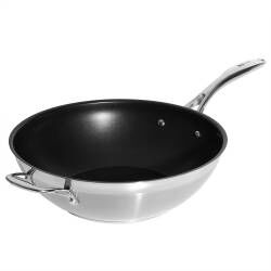 Professional Stainless Steel Wok - 30cm