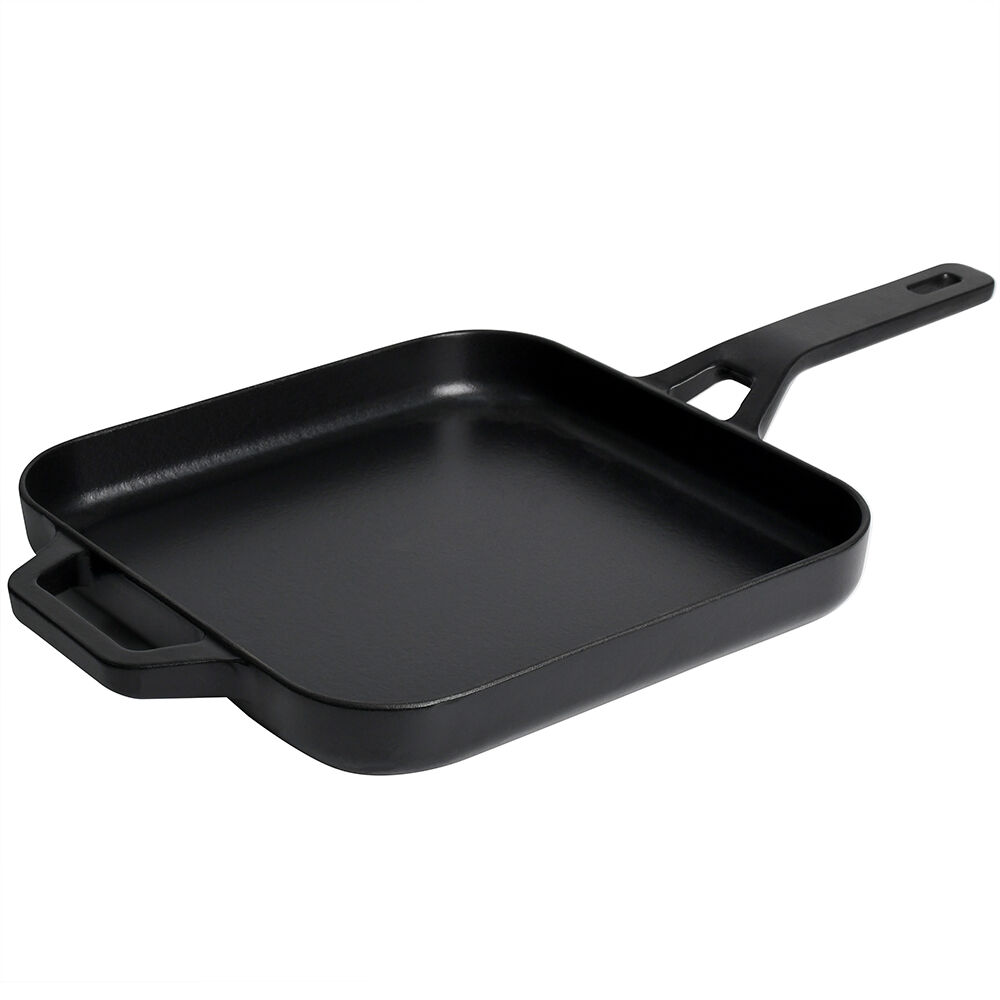 Cast Iron Square Flat Griddle 24cm Matte Black All Cast Iron Cookware From Procook 