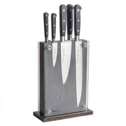 Professional X50 Chef Knife Set - 5 Piece and Magnetic Glass Block
