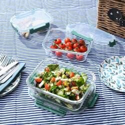 Main image for image of Lock & Fresh Airtight Glass Storage Dish Set of 3