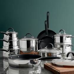 Secondary image for image of Gourmet Stainless Steel Cookware Set 10 Piece
