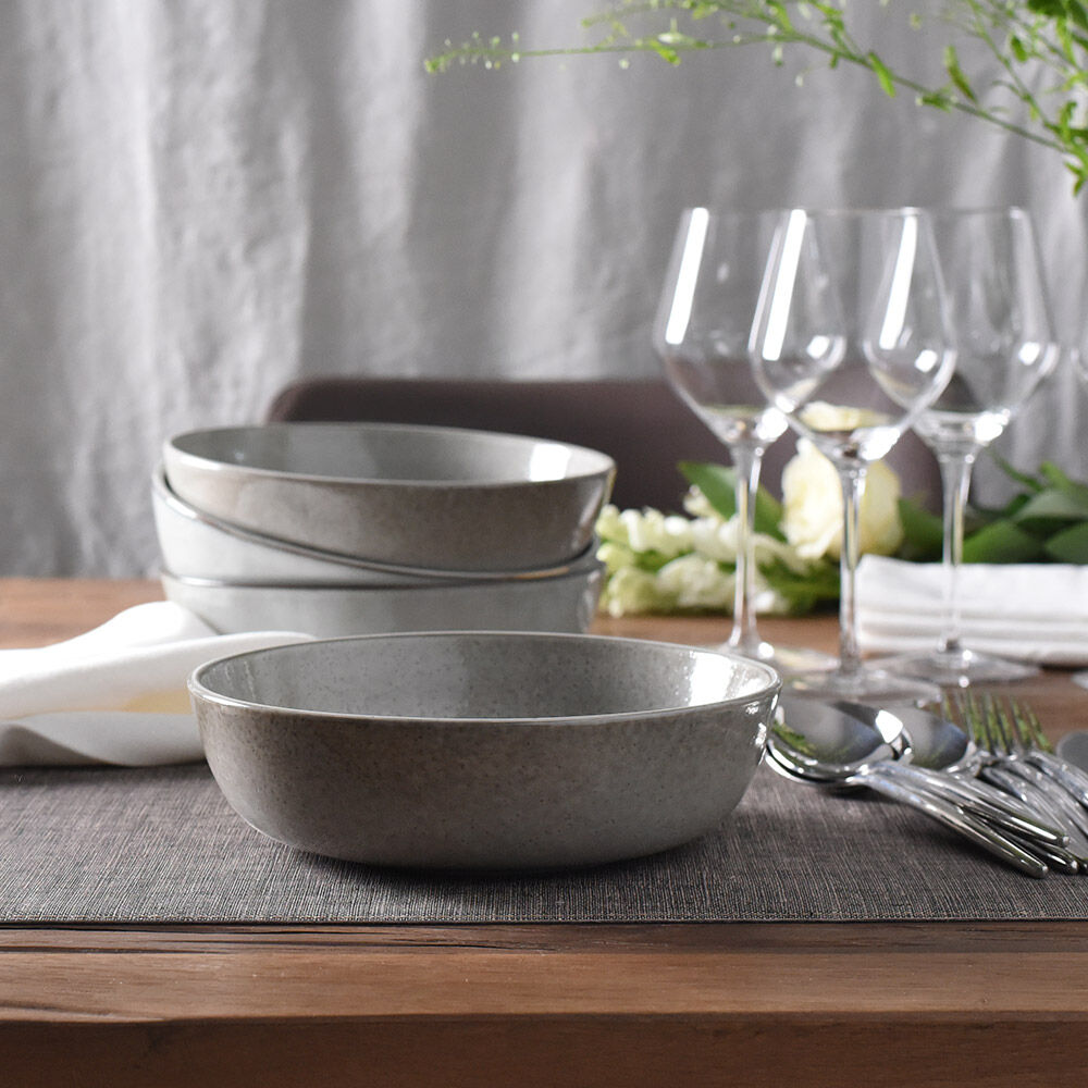 Oslo Stoneware Pasta Bowl Set of 4 - 19.5cm