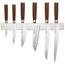 Nihon X50 Knife Set - 6 Piece and Magnetic Stainless Steel Knife Rack