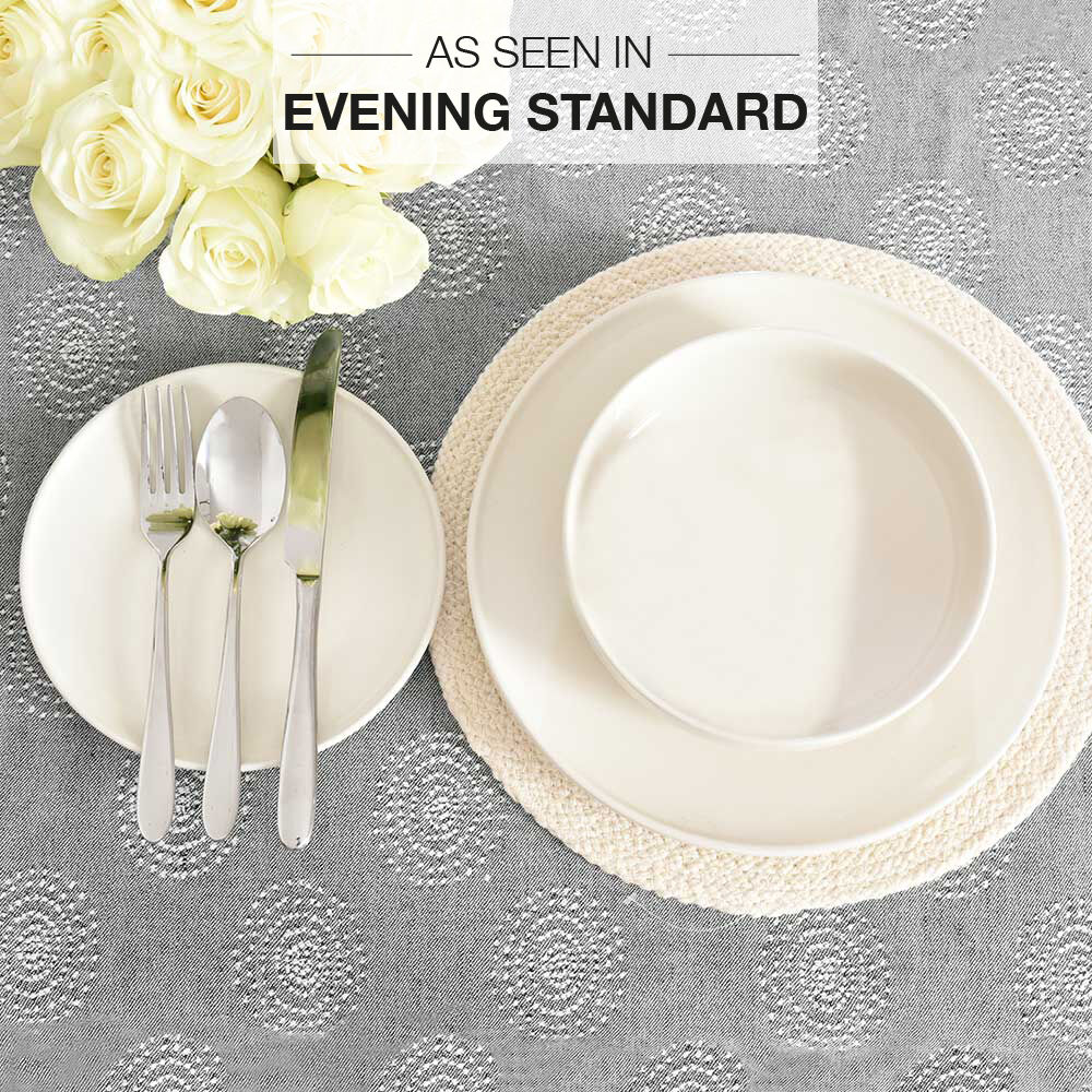 Stockholm Ivory Stoneware Dinner Set With Pasta Bowls Two x 12 Piece - 8 Settings