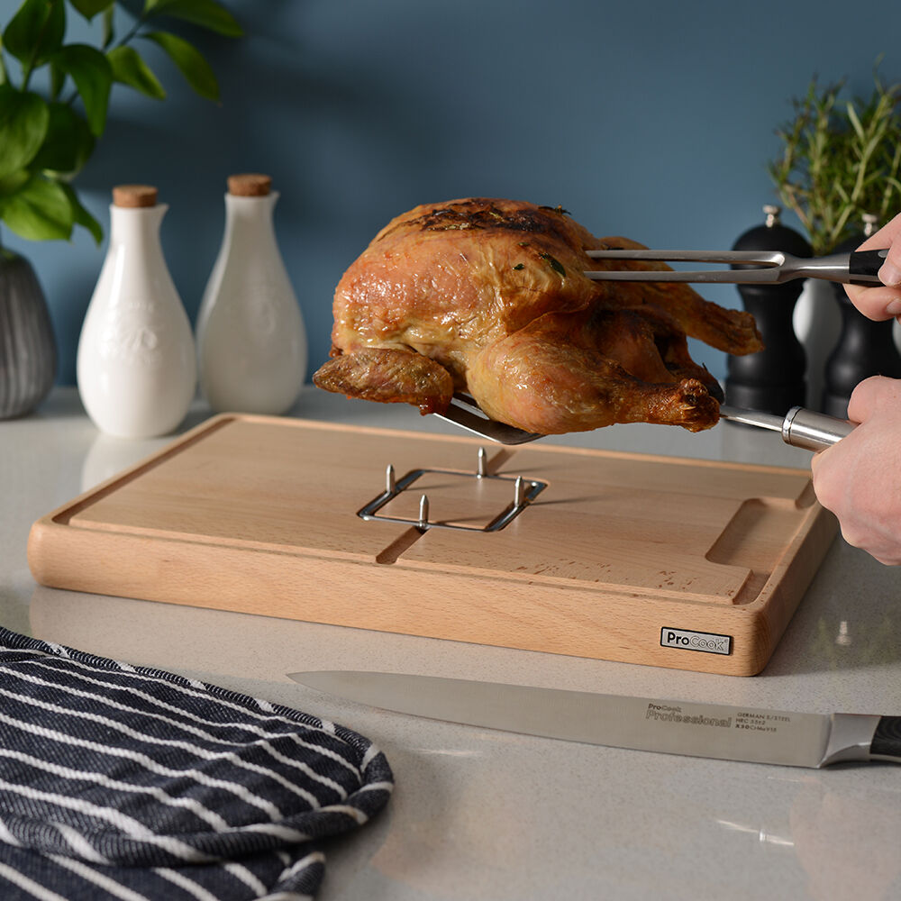 ProCook Spiked Carving Board Wooden