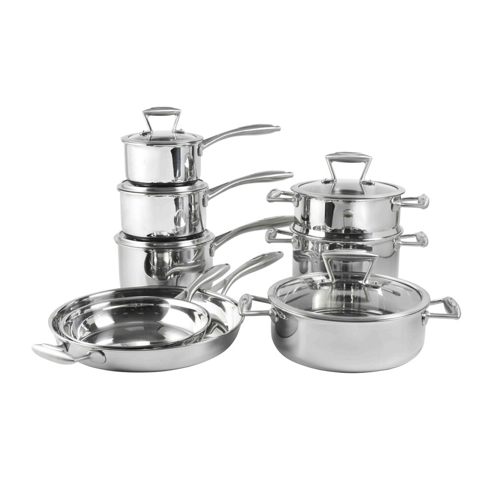 Elite Tri-Ply Cookware Set Uncoated 8 | ProCook