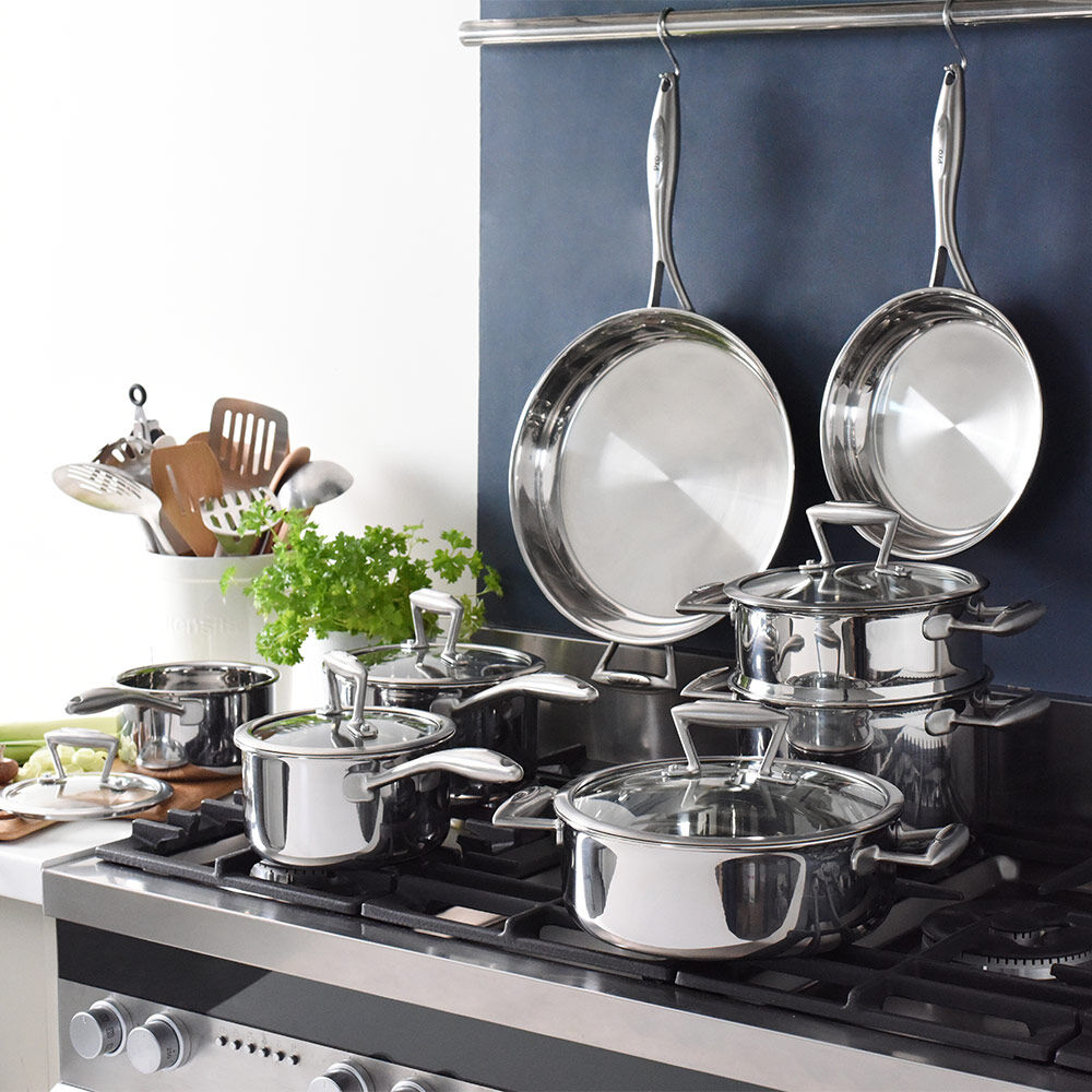 Elite Tri-ply Cookware Set Uncoated 8 Piece