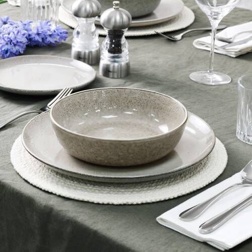 Oslo Coupe Stoneware Dinner Set with Pasta Bowls Two x 12 Piece - 8 Settings  [7352x8,7354x8,6980x8]