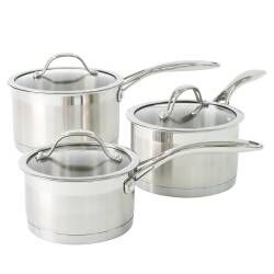 Main image for image of Professional Stainless Steel Saucepan Set 3 Piece