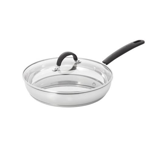 Gourmet Stainless Steel Frying Pan with Lid