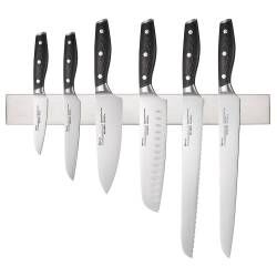 Professional X50 Micarta Knife Set - 6 Piece and Magnetic Stainless Steel Knife Rack