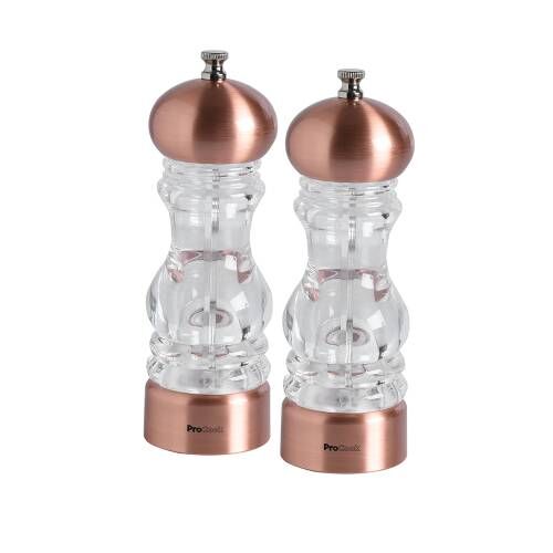 ProCook Acrylic & Copper Salt or Pepper Mill Set