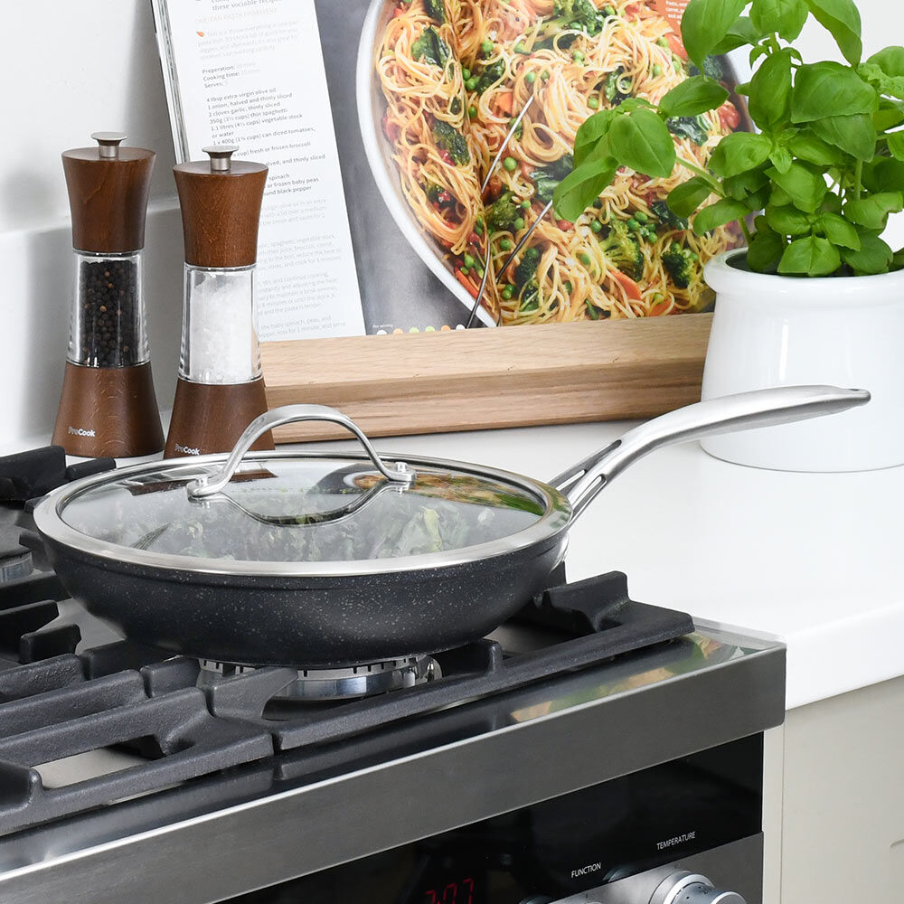 Professional Granite Frying Pan with Lid 24cm