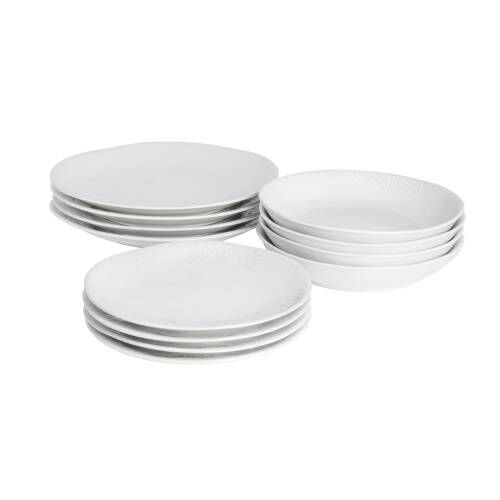 Malmo White Teardrop Dinner Set