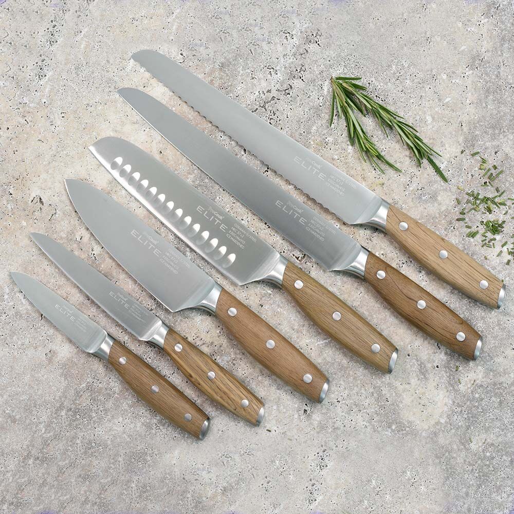 ProCook Elite Oak X70 Knife Set 6 Piece