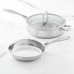 Elite Tri-ply Saute and Frying Pan Set - 2 Piece Uncoated