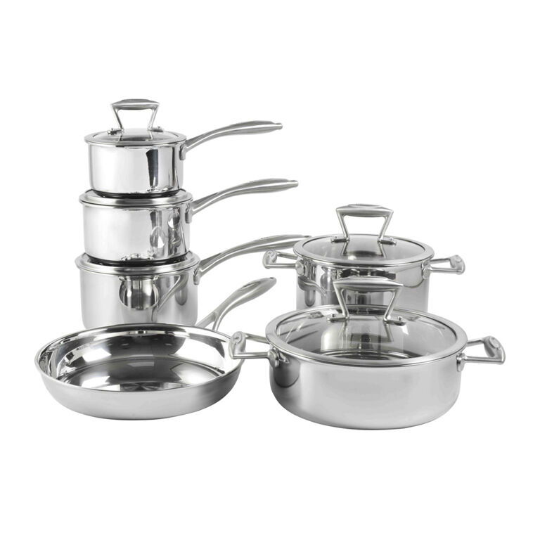 Elite Tri-ply Cookware Set Uncoated 6 | ProCook