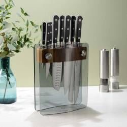 Secondary image for image of Professional X50 Chef Knife Set 8 Piece and Glass Block