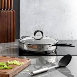 Secondary image for image of Gourmet Stainless Steel Saute Pan & Lid 28cm / 3.7L