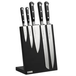 Secondary image for image of Professional X50 Chef Knife Set 5 Piece and Black Magnetic Block