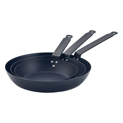 ProCook Blue Steel Frying Pan Set