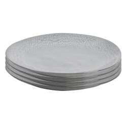 Malmo Dove Grey Teardrop Dinner Plate - Set of 4 - 28cm