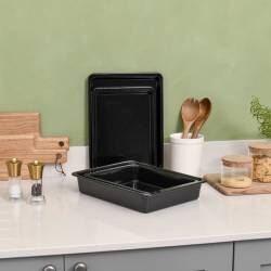 Secondary image for image of Enamel Bakeware Set 4 Piece