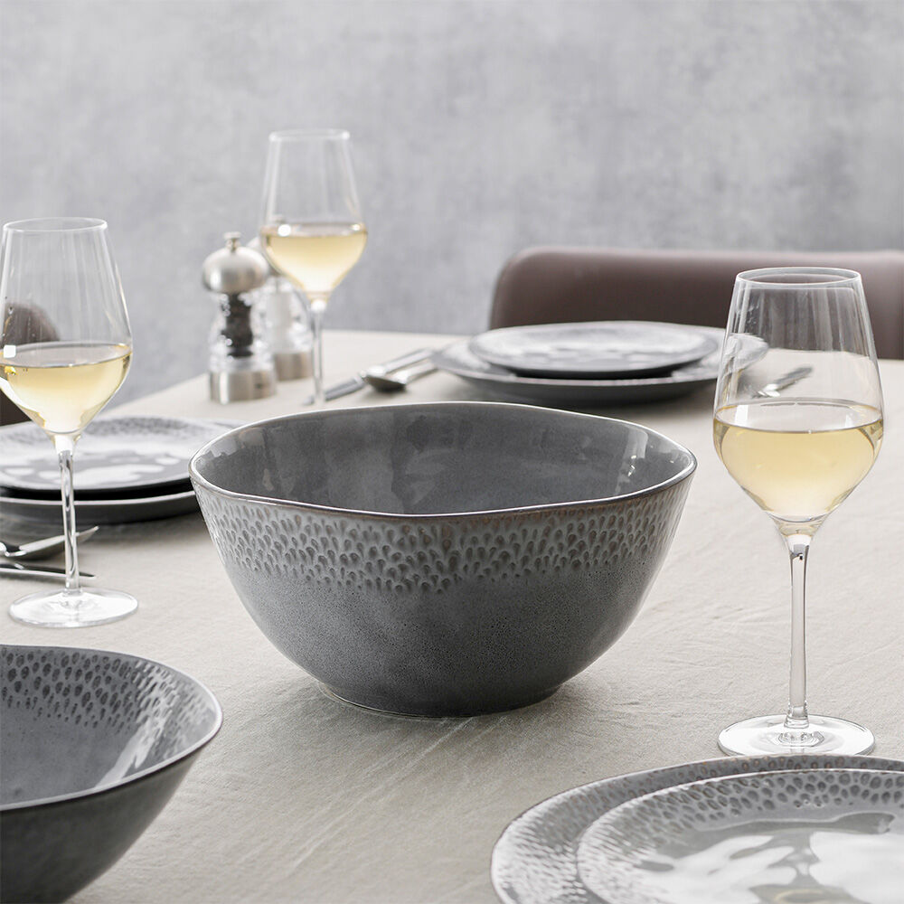 Malmo Charcoal Teardrop Deep Serving Bowl 26cm Malmo Stoneware