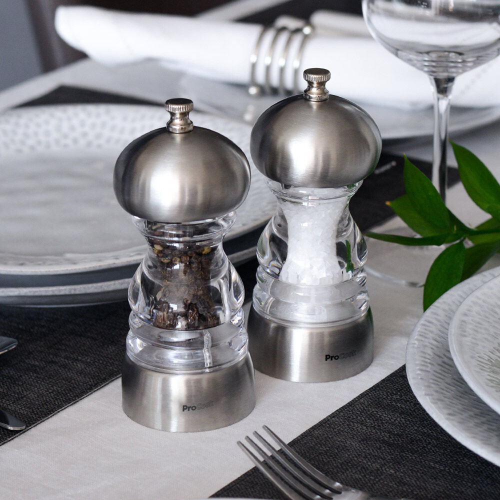 ProCook Acrylic & Stainless Steel Salt or Pepper Mill 14cm