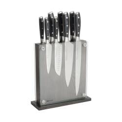 Professional X50 Knife Set - 8 Piece and Magnetic Glass Block