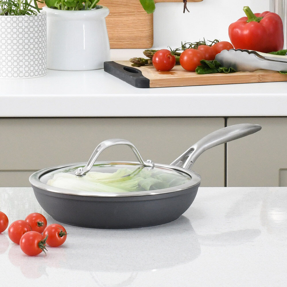 Professional Anodised Frying Pan with Lid 20cm