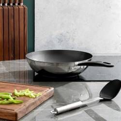Secondary image for image of Gourmet Stainless Steel Wok 28cm