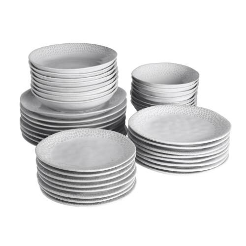 Malmo Dove Grey Teardrop Dinner Set