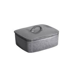 Main image for image of Malmo Charcoal Butter Dish 15 x 12.5cm