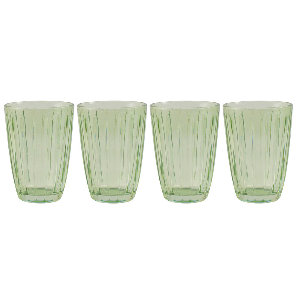 Lorenzo Green Glass Tumblers Set of 4 - | ProCook